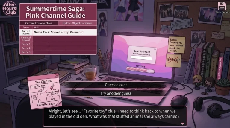 Summertime Saga Pink Channel Guide